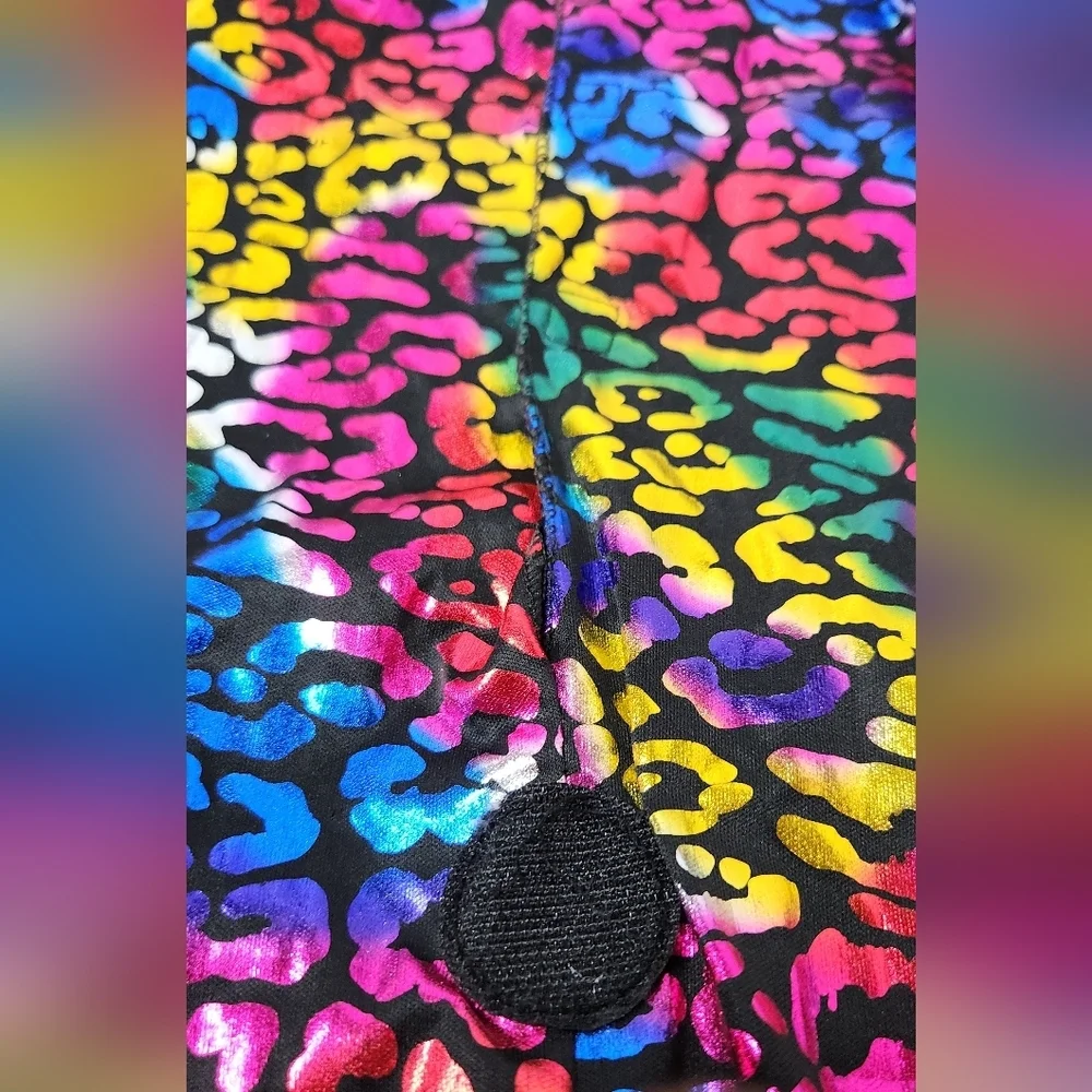 Child's Cat Rainbow Foil Jumpsuit Costume Small